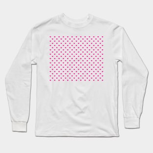 Pink Hearts Pattern Long Sleeve T-Shirt
